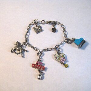 ESTATE HIGH INTENSITY 6 CHARM BRACELET 7 1/2" LONG